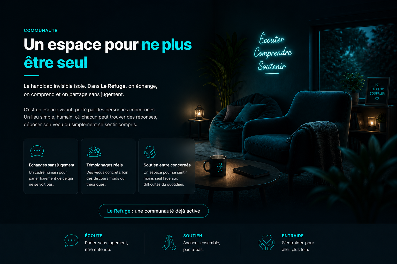 Le Refuge — un espace pour ne plus être seul